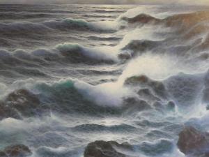 ALDINI Remo 1943,Study of a coastal scene,Wright Marshall GB 2018-01-09