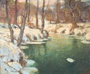 ALDRICH George Ames 1872-1941,Wooded Brook in Winter,Skinner US 2024-03-06