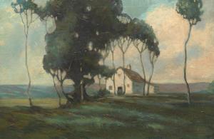 ALDRICH Stephen 1900-1900,Barn with trees,Aspire Auction US 2020-09-04