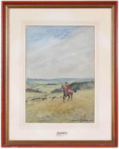 ALDRIDGE Denis,The Quorn - Gartree Hill, with fox drawing on orig,1968,Brunk Auctions 2021-09-09