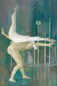 ALDRIDGE EILEEN 1916-1990,Surrealistische Szene mit Akrobatenpaar von einem ,1971,Schloss 2012-11-24