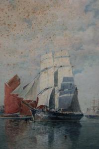 ALDRIDGE Frederick James 1850-1933,Ships at anchor,Henry Adams GB 2013-10-10