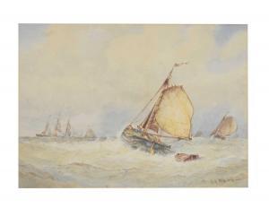 ALDRIDGE Frederick James 1850-1933,Ships on a stormy sea,Clevedon Salerooms GB 2024-01-11