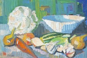 ALEKSANDROVI Nikolaj 1901-1988,Vegetables still life with porcelain dish,Peter Karbstein 2016-10-29