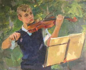 ALEKSANDROVNA Maksimoushkina Vera 1923,The Violinist,Dickins GB 2016-04-09