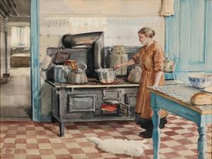 ALEKSANDROVNA Olga 1882-1960,Kitchen interior,Bruun Rasmussen DK 2024-03-25