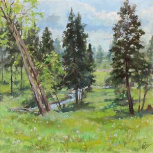ALEKSANDROVNA Olga 1882-1960,Landscape with fir trees,Bruun Rasmussen DK 2015-01-05