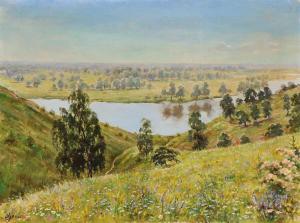 ALEKSANDROVNA Olga 1882-1960,Russian landscape in Caucasus,1946,Bruun Rasmussen DK 2017-06-12