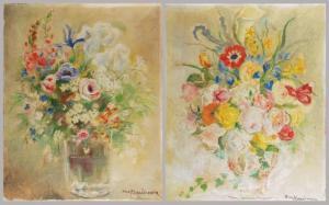 ALEKSANDROWICZ Nina 1877-1945,Para obrazów: Kwiaty,Rempex PL 2020-10-14