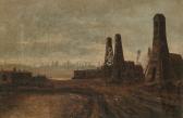 ALEKSEEV A 1800-1900,The oil fields of the Branobel company in Baku,1912,Uppsala Auction 2012-06-12