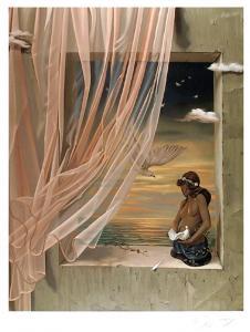 ALEMANY Alex 1943,Surrealist Nude in Window,1980,Ro Gallery US 2023-09-08