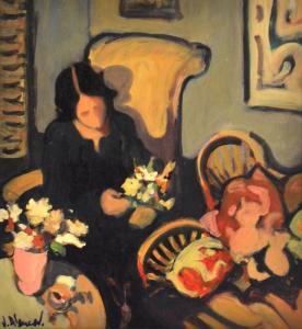 ALENCER Victor 1945,An Interior with a Lady seated,John Nicholson GB 2013-02-07