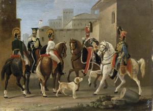Alessandro Grati 1800-1800,Soldati austriaci al Castello Sforzesco,Christie's GB 2008-05-28