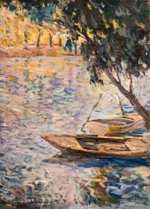 ALEXANDER ALTMAN 1885-1950,Boats on the River,MacDougall's GB 2021-10-06