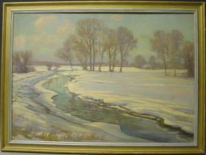 alexander artur oskar 1876-1953,Winterlandschaft bei Hamburg,1922,Horster DE 2010-01-02