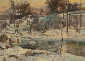 ALEXANDER Clifford Grear 1870-1954,River View in Winter,William Doyle US 2023-02-08