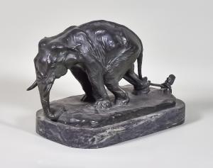 ALEXANDER E.M,tethered elephant,19th/20th century,Canterbury Auction GB 2022-12-03