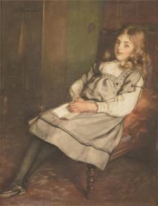 ALEXANDER John White 1856-1915,Girl in Chair,Abell A.N. US 2023-01-26