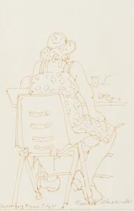 ALEXANDER Naomi 1938,Portrait of the back of a lady,1988,Capes Dunn GB 2018-04-17