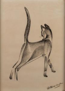 ALEXANDER Peggy,Study of a cat,Capes Dunn GB 2020-09-22