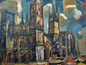 ALEXANDRE Gaston 1908-1971,Rouen, la cathédrale,1942,Millon & Associés FR 2020-10-27