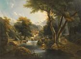 ALEXANDRE GERE 1807,Paysage de rivière au pied des montagnes,Audap-Mirabaud FR 2012-03-28