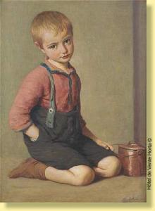 ALEXANDRE Marie 1888,L'enfant au chaudron,1926,Horta BE 2008-03-18