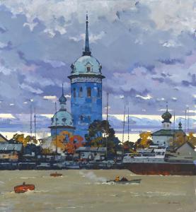 alexandrovich kaneev mikhail 1923-1983,City View,1971,Palais Dorotheum AT 2012-06-19