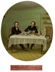 ALEXEJEFF Nikolai Michailovich 1813-1880,Pushkin and Gogol,1847,Christie's GB 2010-06-08