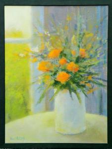 Alexis Paul 1947,Bouquet, ambiance orange,Cannes encheres, Appay-Debussy FR 2023-05-05