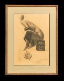 ALFEREZ Enrique 1901-1999,Seated Figure Studies,1961,New Orleans Auction US 2013-07-26