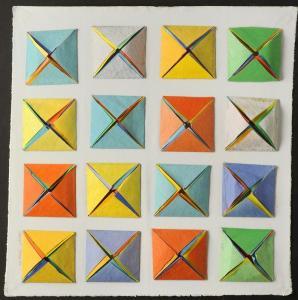ALFERY Christine E 1900-1900,Composition de carrés colorés,Etienne de Baecque FR 2012-11-17