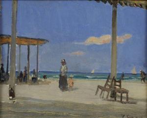ALFIERI Antonio Vittorio 1900-1900,Figure sulla spiaggia,Galleria Pananti Casa d'Aste IT 2012-07-12