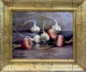 Alfieri Manlio 1909-1991,Natura morta - aglio e cipolle,Pirone Casa d'Aste IT 2021-06-04