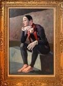 ALFIERI Philippe 1921-2009,SEATED CLOWN,1988,Ro Gallery US 2023-08-11