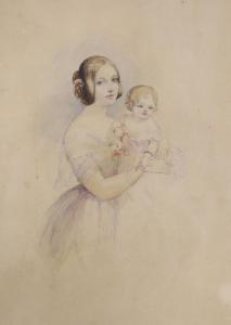 ALFORD Maria 1817-1888,Portrait of the Honourable Mrs Charles Cust,1846,Gorringes GB 2021-08-23