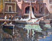 ALFREDO SABLAUTZKI 1921-2003,Barche nel porto,Galleria Pananti Casa d'Aste IT 2024-02-16