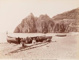 ALINARI LEOPOLDO,Sant'Alessio, la marina con veduta dell'Antico Cas,1860,Finarte 2023-01-20