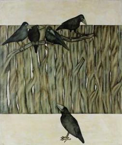 ALIREZA ESPAHBOD 1952-2007,Crows and Tree,1975,Christie's GB 2010-10-26