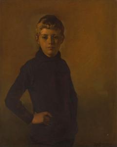 ALISON David 1882-1955,PORTRAIT OF A BOY IN A MUSTARD ROOM,1917,Lyon & Turnbull GB 2024-02-13