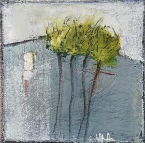 Alkara Salah 1955,House and trees,Montefiore IL 2023-09-06