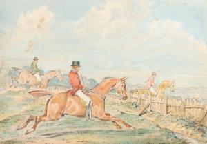 ALKEN Henry Thomas I 1785-1851,Huntsmen taking a fence,Tennant's GB 2023-11-11