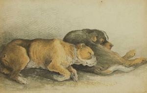 ALKEN Samuel Henry I 1750-1815,'Mates' - a bulldog and a blue heeler,Sworders GB 2020-10-06