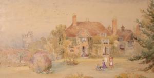 ALKIN 1800-1800,Ladies on the lawn in front of the Rectory,Dickins GB 2008-11-07