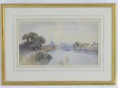 ALLAN A 1920-1930,A view of Marlow from the river Thames with figure,Claydon Auctioneers 2020-11-16