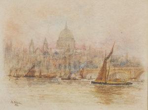 ALLAN A 1900-1900,St Paul's Cathedral from the Thames,1911,Rosebery's GB 2012-11-10