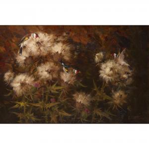ALLAN Andrew 1863-1940,THISTLEDOWN AND GOLDFINCHES,Lyon & Turnbull GB 2022-06-16