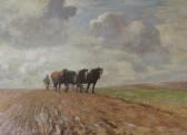 ALLAN Archibald Russell W 1878-1959,FARMER WITH HIS PLOUGH TEAM,Great Western GB 2021-12-02