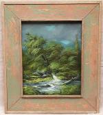 ALLAN DONALD 1927-2013,woods and stream scene in storm,Hood Bill & Sons US 2008-09-16