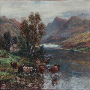 ALLAN F 1800-1800,Cattle in the Scottish highlands,Bruun Rasmussen DK 2012-10-01